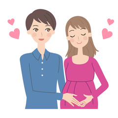 幸せそうな夫婦