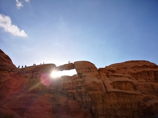 Fototapeta na wymiar arc in a rocky desert