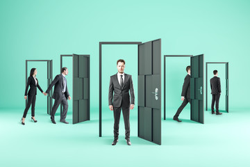 Fototapeta premium Opportunity, teamwork and occupation concept