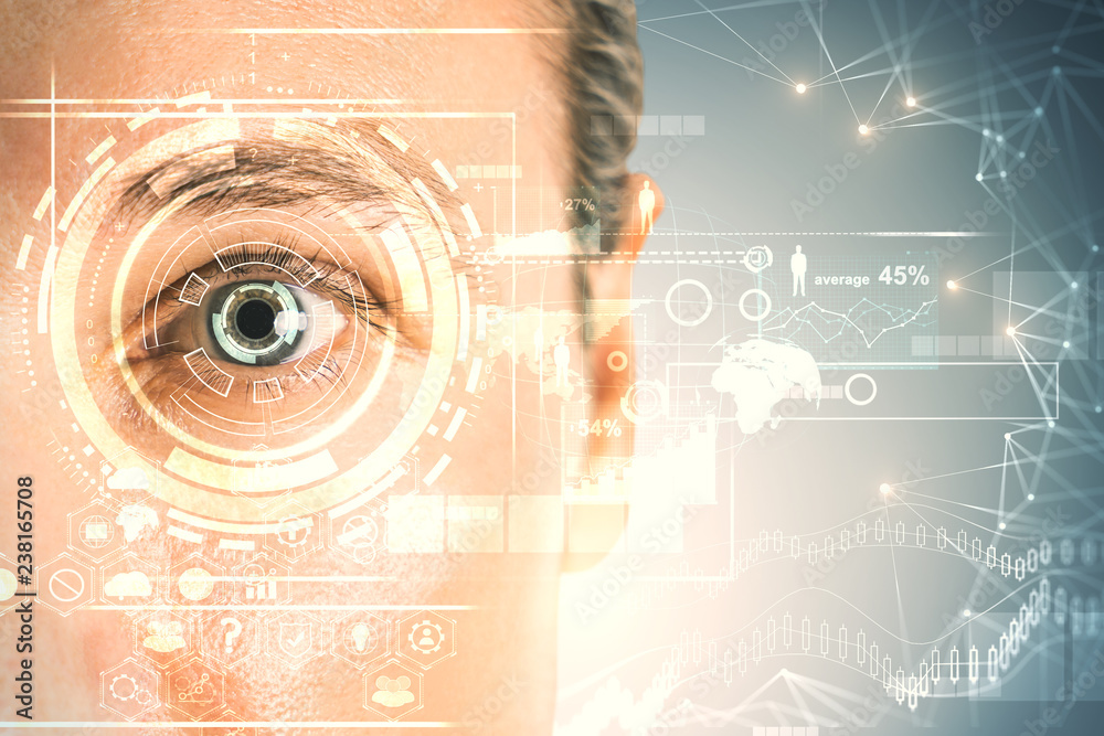 Poster biometrics and password concept