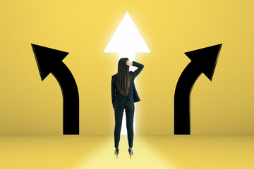 Different direction and challenge concept