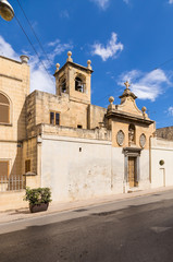 Fototapeta na wymiar Tarxien, Malta. Ancient chapel on Hal Tarxien street