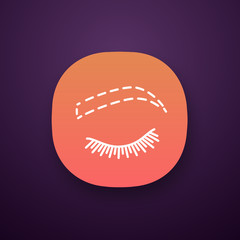 Eyebrow contouring app icon
