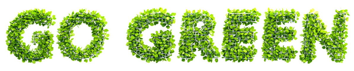 go green 3D illustration