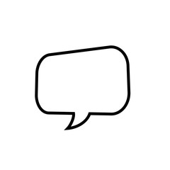 Thought or Speech Bubble, Line Art Style Illustration