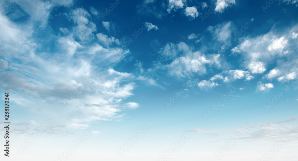 Wall mural clear blue sky and white clouds
