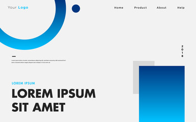 Modern colorful gradient web ui design background template