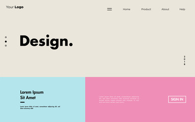 Minimalist web ui design background template