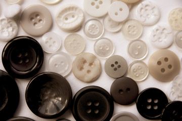 Dark and light coloured buttons