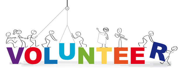 Banner of volunteer vector illustration concept