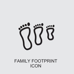 family footprint icon . Editable outline family footprint icon from family. Trendy family footprint icon for web and mobile.