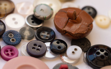 Large old brown buttons