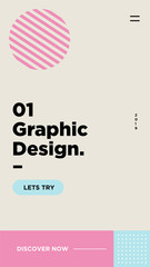 Minimalist modern ui background template