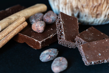 Still life of chocolate.