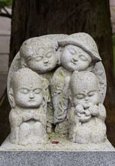 Japanese Jizo sculpture in Kyoto, Japan.