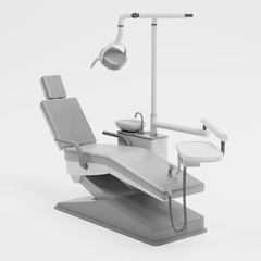 Realistic 3D Render of Dental Chair