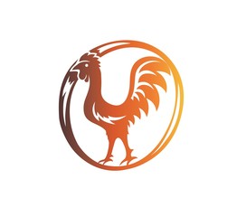 Rooster Logo Template, art vector design