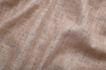 Texture canvas fabric as background. Close up sackcloth