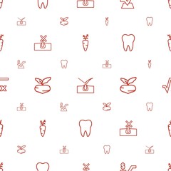 root icons pattern seamless white background. Included editable outline carrot on fork, shave hair in skin, mathematical square, no hair in skin icons. root icons for web and mobile.