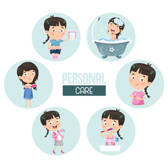 Vector Illustration Of Personal Care