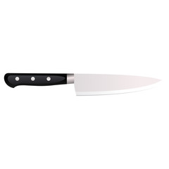 Kitchen knife on a white background.