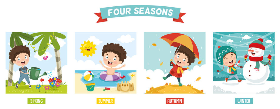 Four Season Cartoon Images – Browse 5,634 Stock Photos, Vectors, and Video  | Adobe Stock