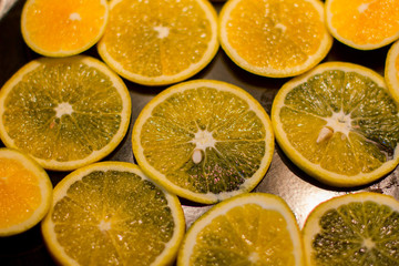 Oranges dried in the oven