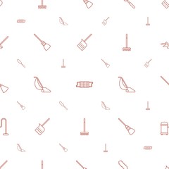 dust icons pattern seamless white background. Included editable line dustpan, medical mask, dust brush, mop, vacuum cleaner, broom icons. dust icons for web and mobile.