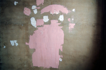 background wall with old plaster and putty