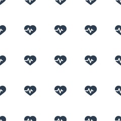 heartbeat icon pattern seamless white background. Editable filled heartbeat icon. heartbeat icon pattern for web and mobile.
