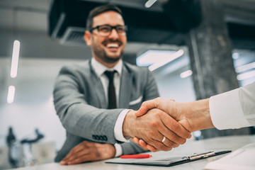Business people shaking hands. 