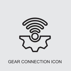 gear connection icon . Editable outline gear connection icon from innovations. Trendy gear connection icon for web and mobile.