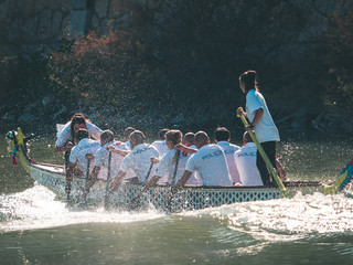 Canoeing Competition in the city of Murcia by the Segura River