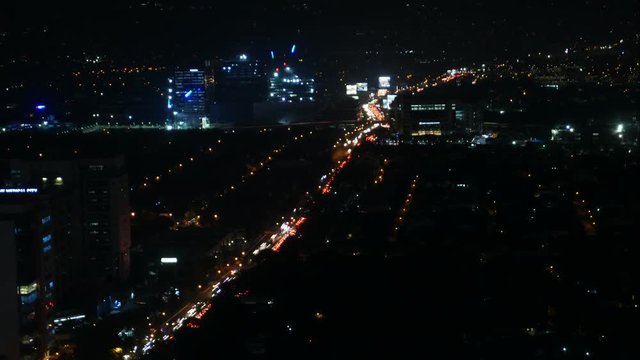Time lapse of cityscape and traffic in Manila