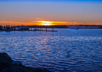 New York sunset blues