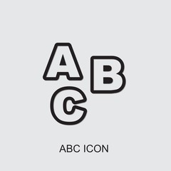 ABC icon . Editable outline ABC icon from education. Trendy ABC icon for web and mobile.