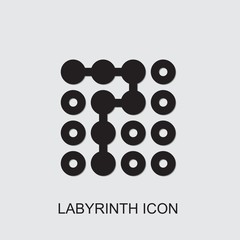 labyrinth icon . Editable filled labyrinth icon from innovation. Trendy labyrinth icon for web and mobile.