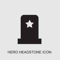 hero headstone icon . Editable filled hero headstone icon from war. Trendy hero headstone icon for web and mobile.