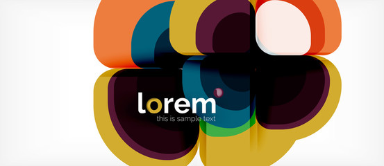 Round triangles geometric shapes composition