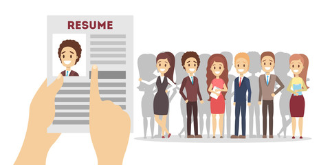 Obraz premium Recruitment concept. Idea of choosing a candidate