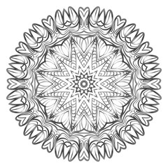 Mandala Style Vector Shapes. Decorative Cicle ornament. Floral design.