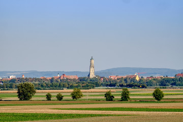 View to the town Noerdlingen