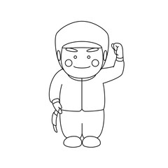 男性キャラクター食品工場