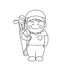 男性キャラクターゴルフ