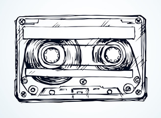 Cassette. Vector drawing