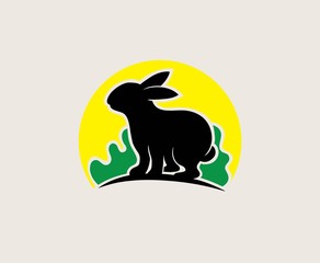Rabbit Nature Logo, art vector design