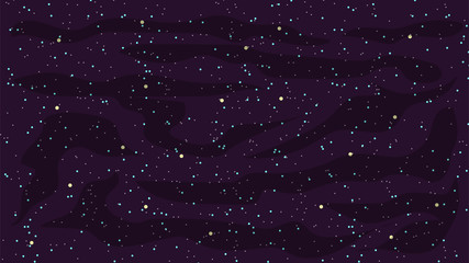 Vector background illustration with space and stars.