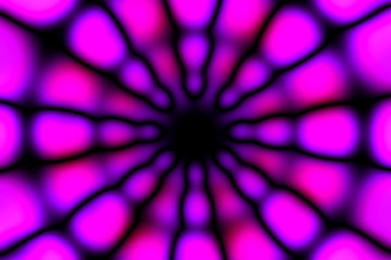 Multicolored radial circle light pattern