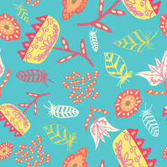 flowers with white and yellow feathers on a blue color