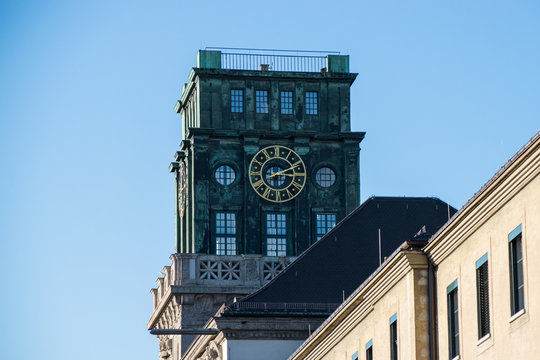 Clock In The Technical University Of Munich Main Campus